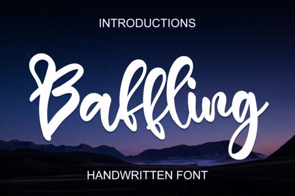 Baffling: The Handwritten Typeface for Editorial Sophistication