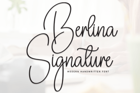 Berlina Signature Typeface: Elevate Your Handmade Brand Identity