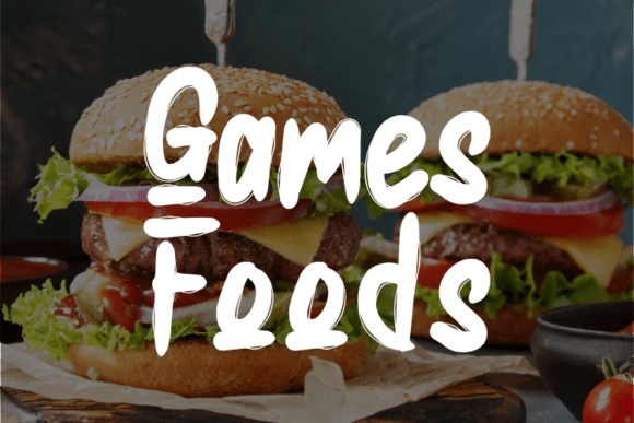 Games Foods Typeface: Elevating Editorial Design with Whimsical Flair