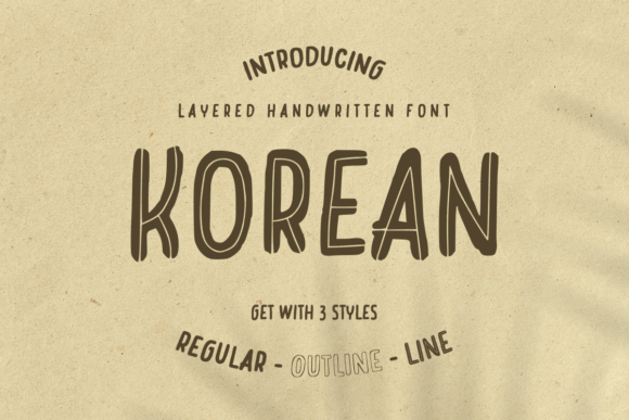 Korean: A Handwritten Font for Creative Product Design