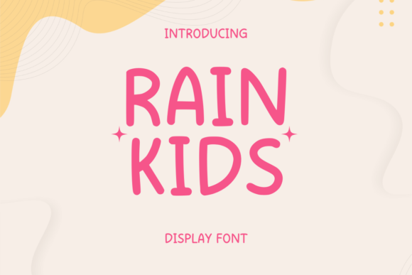 Rain Kids: A Playful Handwritten Typeface for Editorial Design