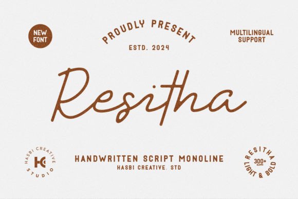 Resitha: A Monoline Script for Editorial Elegance