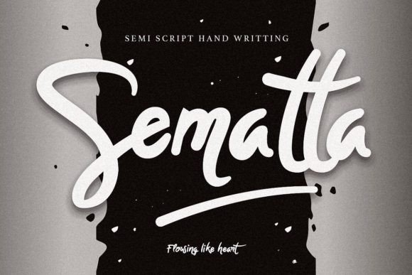 Sematta: A Modern Script Font for Handmade Branding and Crafts
