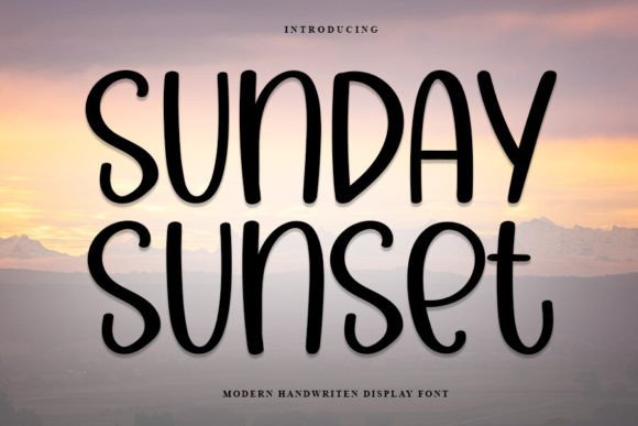 Sunday Sunset: A Modern Handwritten Font for Editorial Design