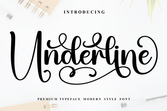 Underline: A Handwritten Font for Editorial Design and Brand Identity
